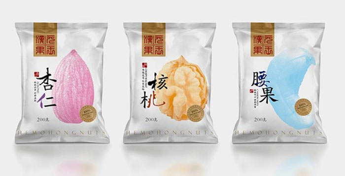  坚果食品包装袋效果图
